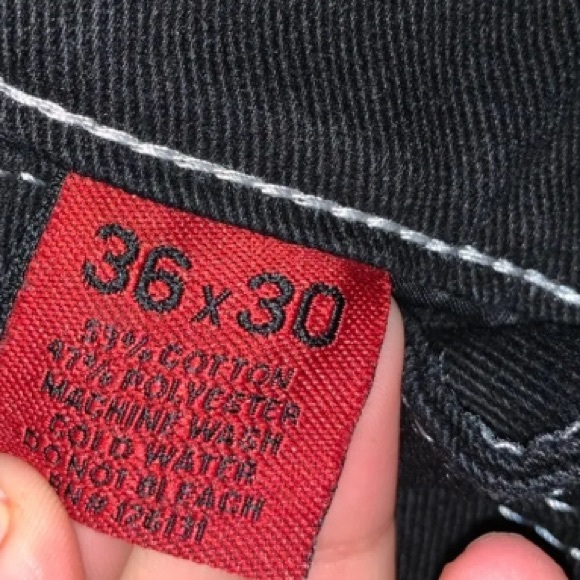 Black and white mens jeans - Picture 2 of 2